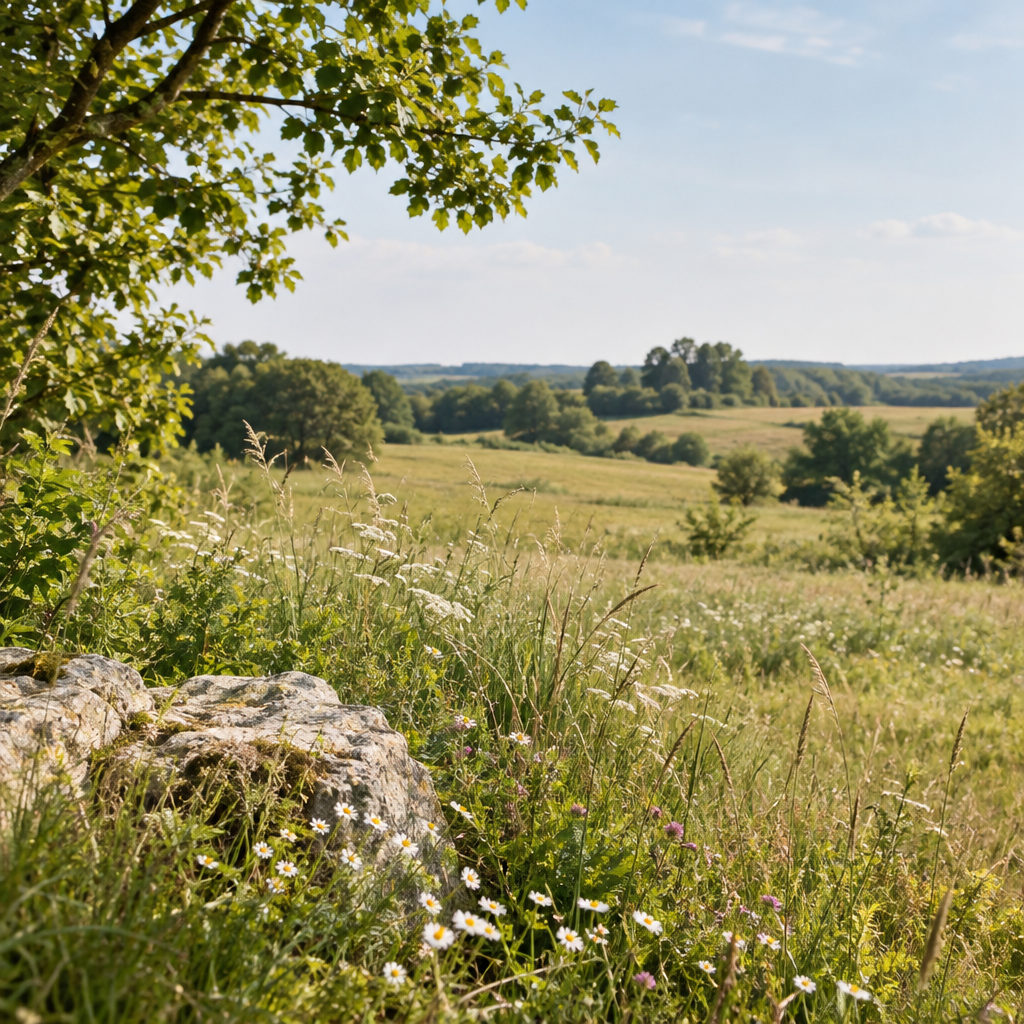 Illustration générée d’une ambiance de terrain, sans représentation du bien proposé.