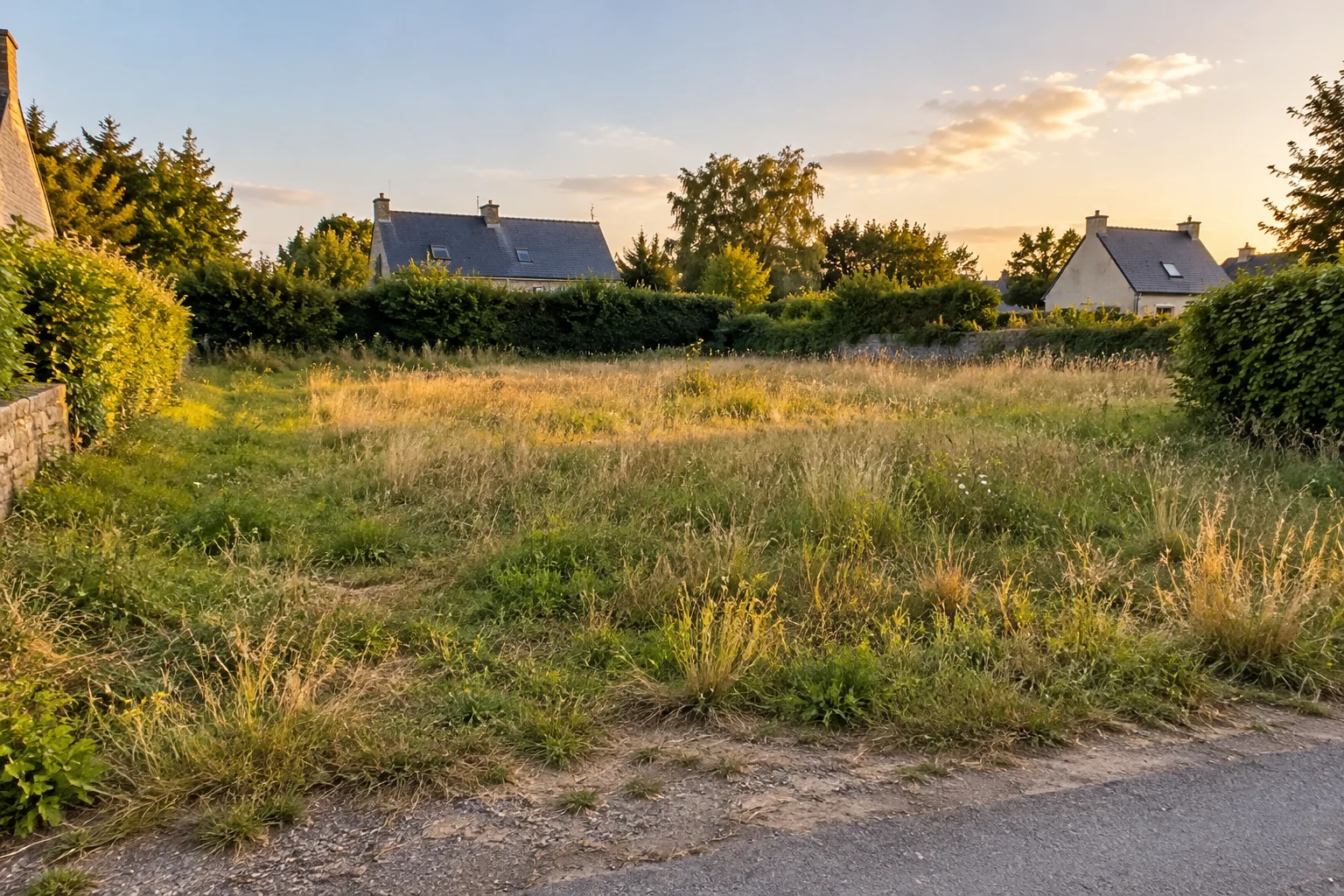 Illustration générée d’un terrain, sans représentation de la parcelle annoncée